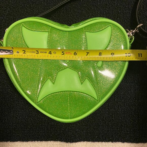 Love Pain and Stitches Triste Heart Lime Green Bag Crossbody - Picture 4 of 6